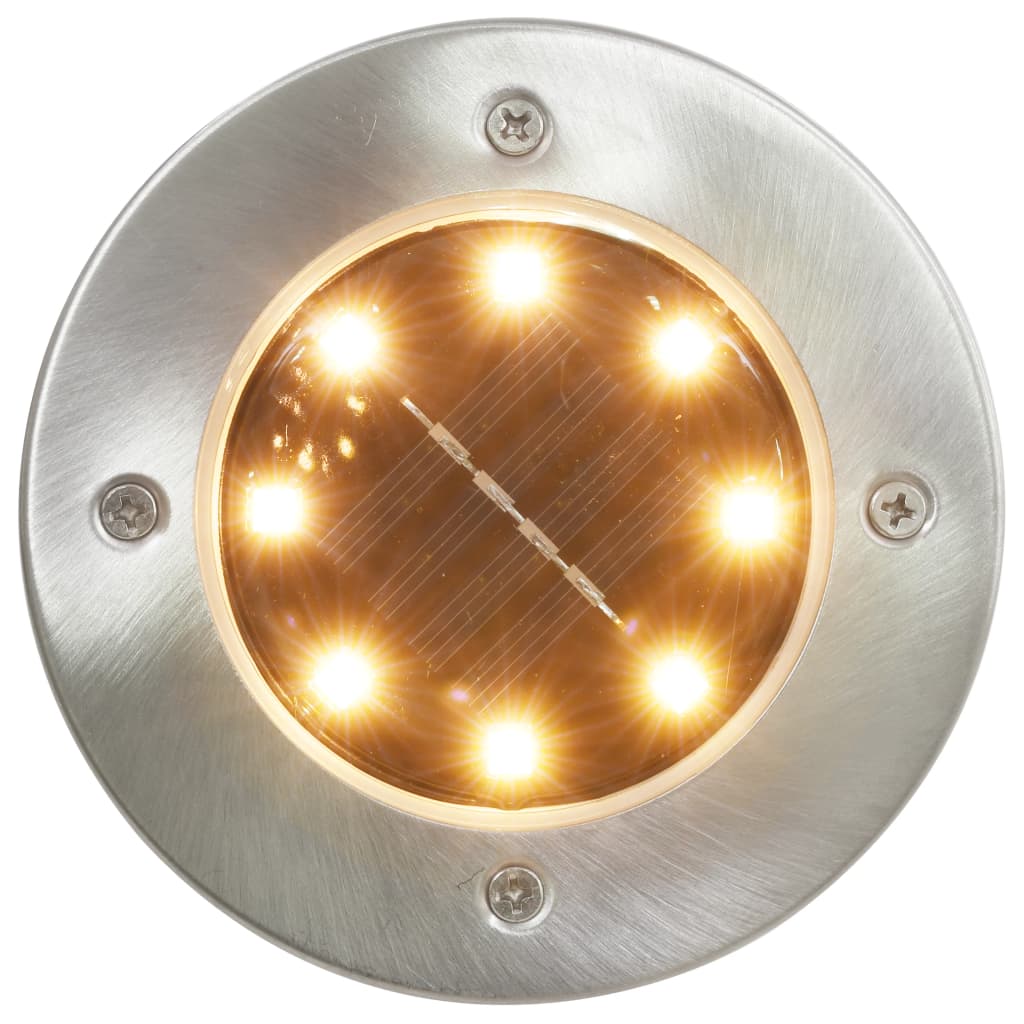 Grondlampen 8 st solar LED warmwit is nu te koop bij PeponiXL, paradijselijk wonen!