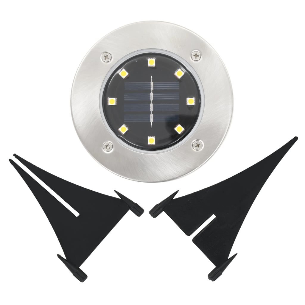 Grondlampen 8 st solar LED warmwit is nu te koop bij PeponiXL, paradijselijk wonen!