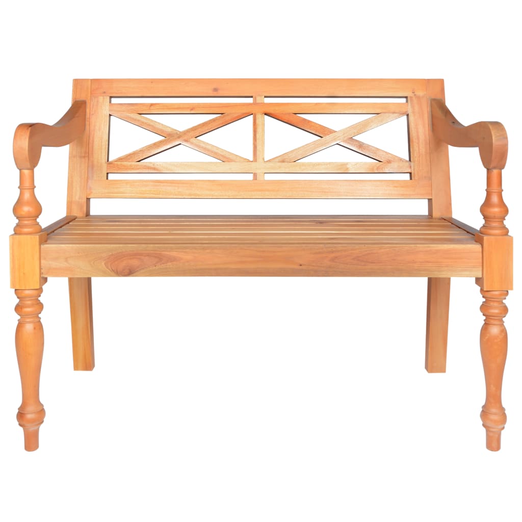 Bank Batavia 98 cm massief mahoniehout lichtbruin is nu te koop bij PeponiXL, paradijselijk wonen!
