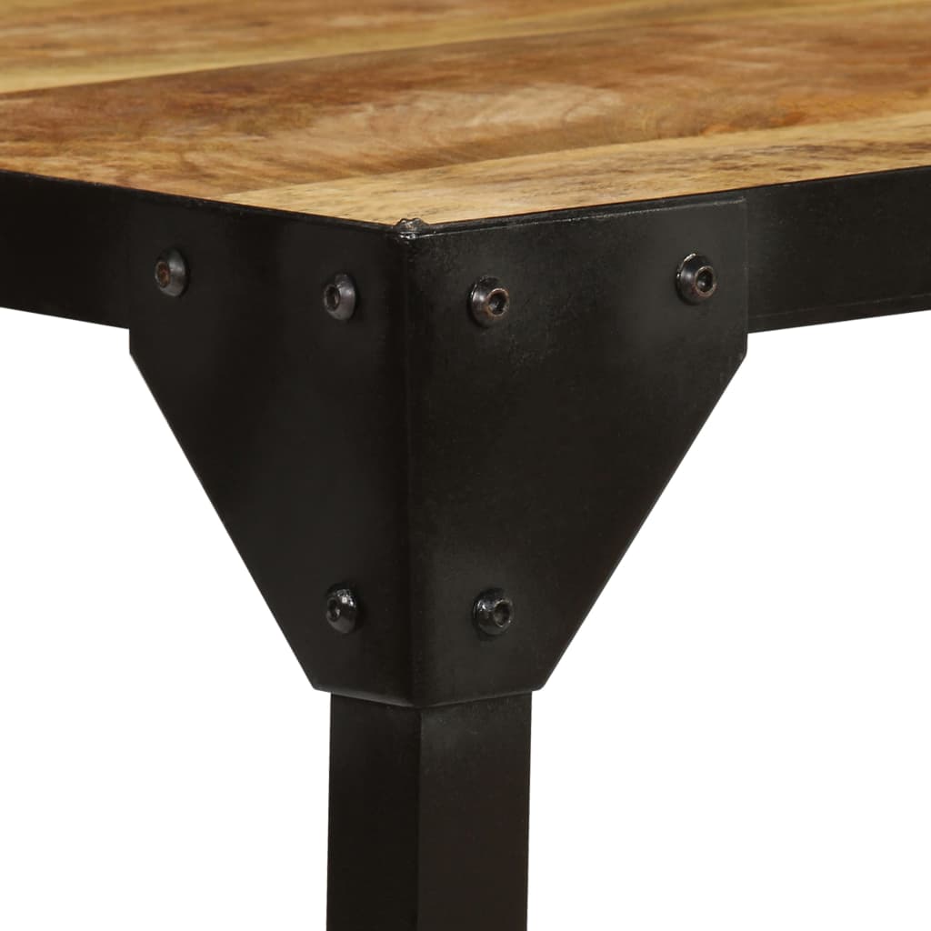 Salontafel 110 cm massief ruw mangohout en staal is nu te koop bij PeponiXL, paradijselijk wonen!