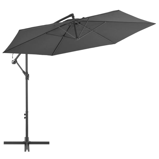 Zweefparasol met aluminium paal 300 cm antracietkleurig is nu te koop bij PeponiXL, paradijselijk wonen!