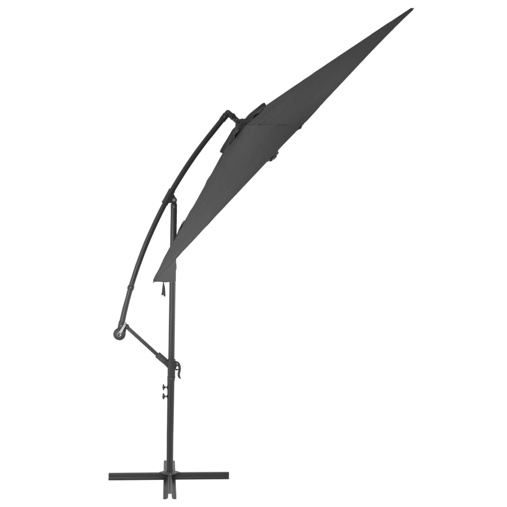 Zweefparasol met aluminium paal 300 cm antracietkleurig is nu te koop bij PeponiXL, paradijselijk wonen!