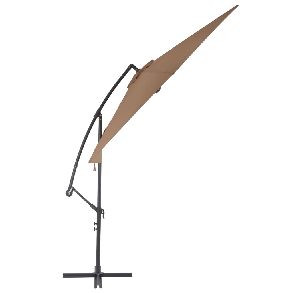 Zweefparasol met aluminium paal 300 cm taupe is nu te koop bij PeponiXL, paradijselijk wonen!