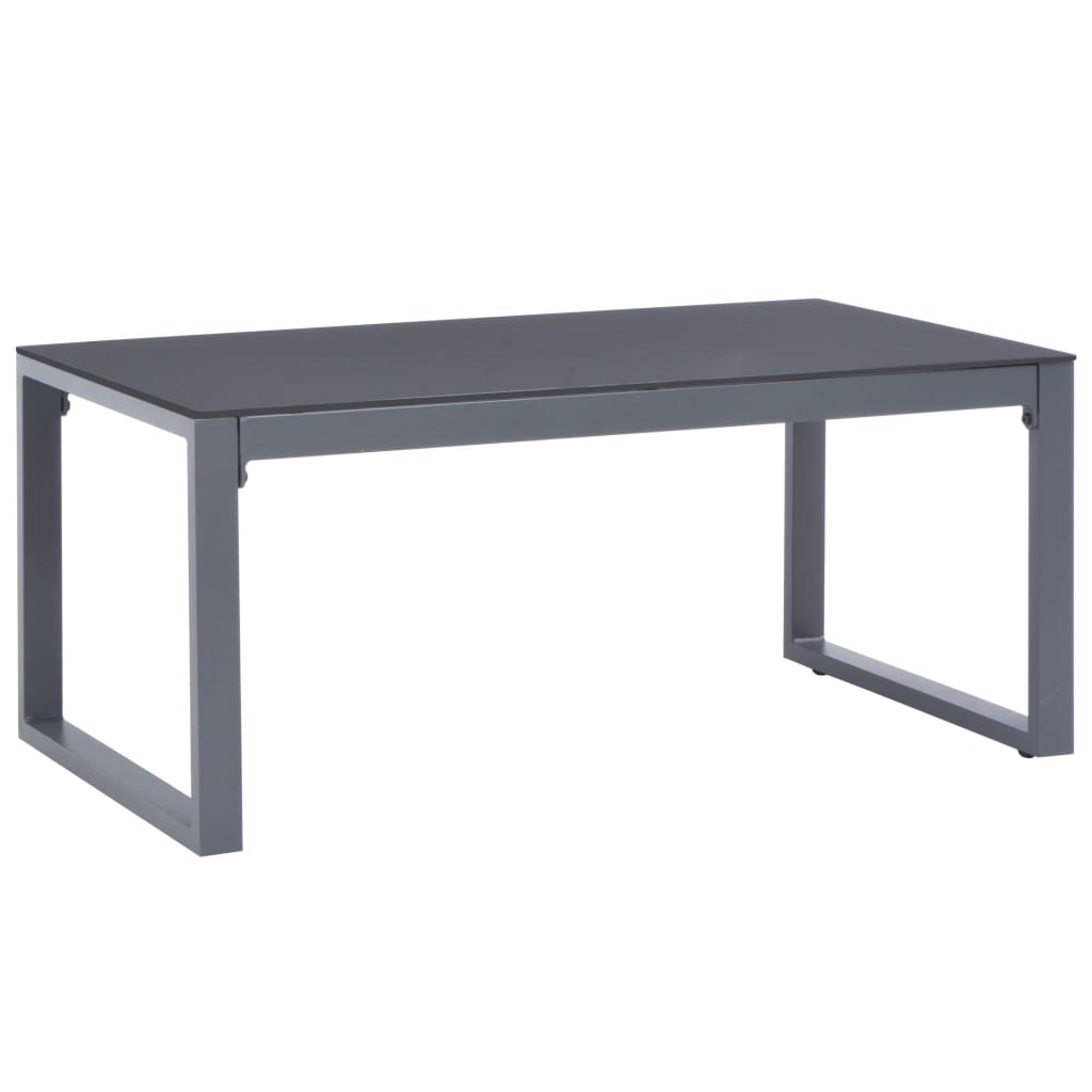3-delige Loungeset met kussens aluminium zwart is nu te koop bij PeponiXL, paradijselijk wonen!