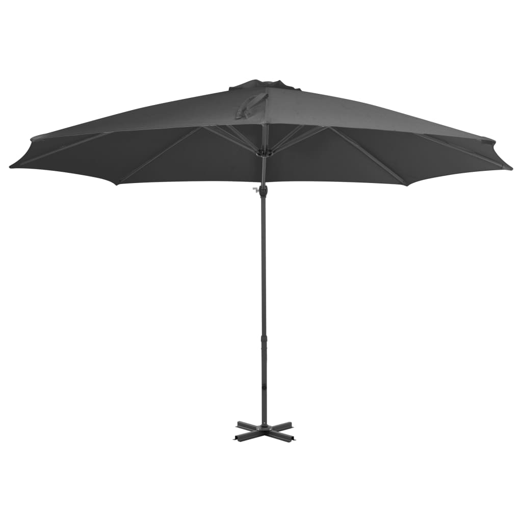 Zweefparasol met aluminium paal 300 cm antracietkleurig is nu te koop bij PeponiXL, paradijselijk wonen!