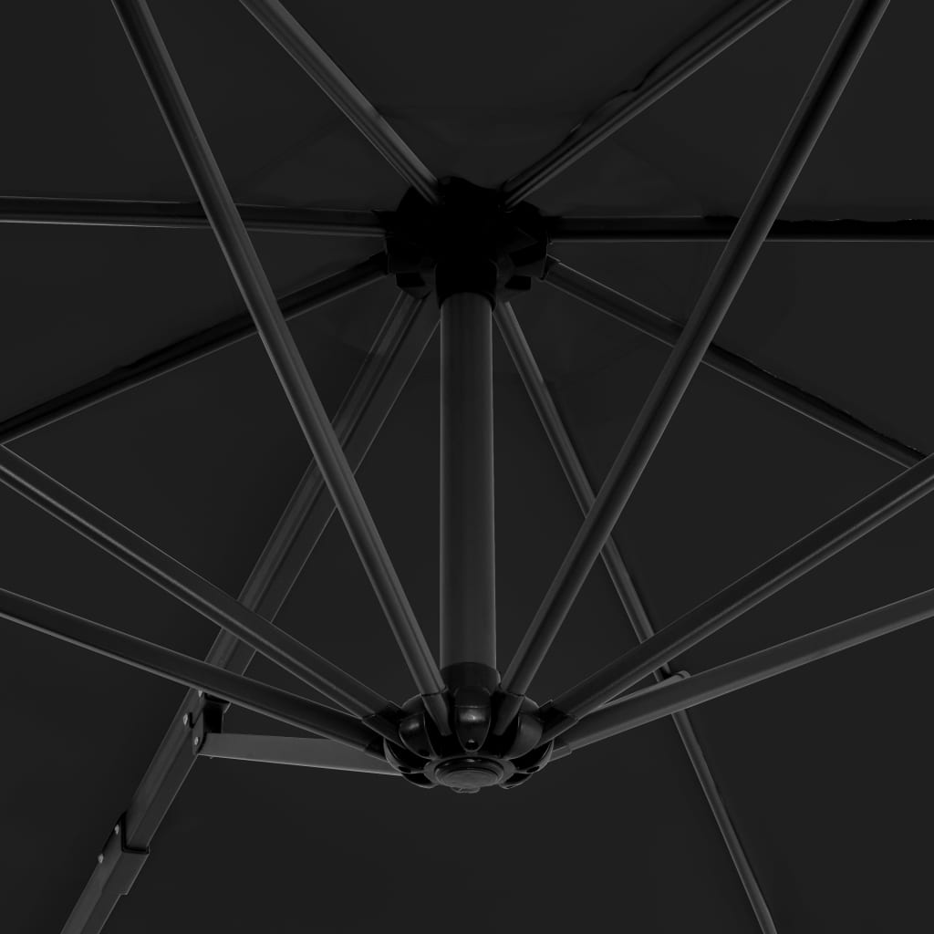 Zweefparasol met aluminium paal 300 cm antracietkleurig is nu te koop bij PeponiXL, paradijselijk wonen!