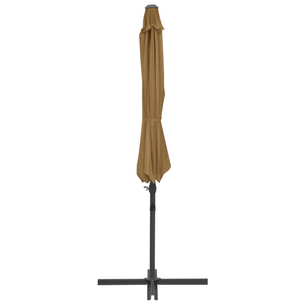 Zweefparasol met stalen paal 300 cm taupe is nu te koop bij PeponiXL, paradijselijk wonen!