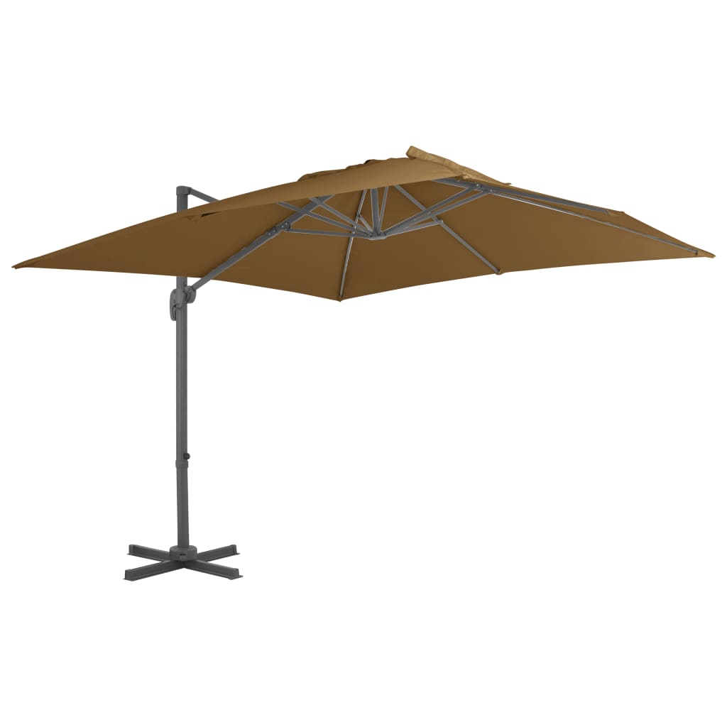 Zweefparasol met aluminium paal 300x300 cm taupe is nu te koop bij PeponiXL, paradijselijk wonen!