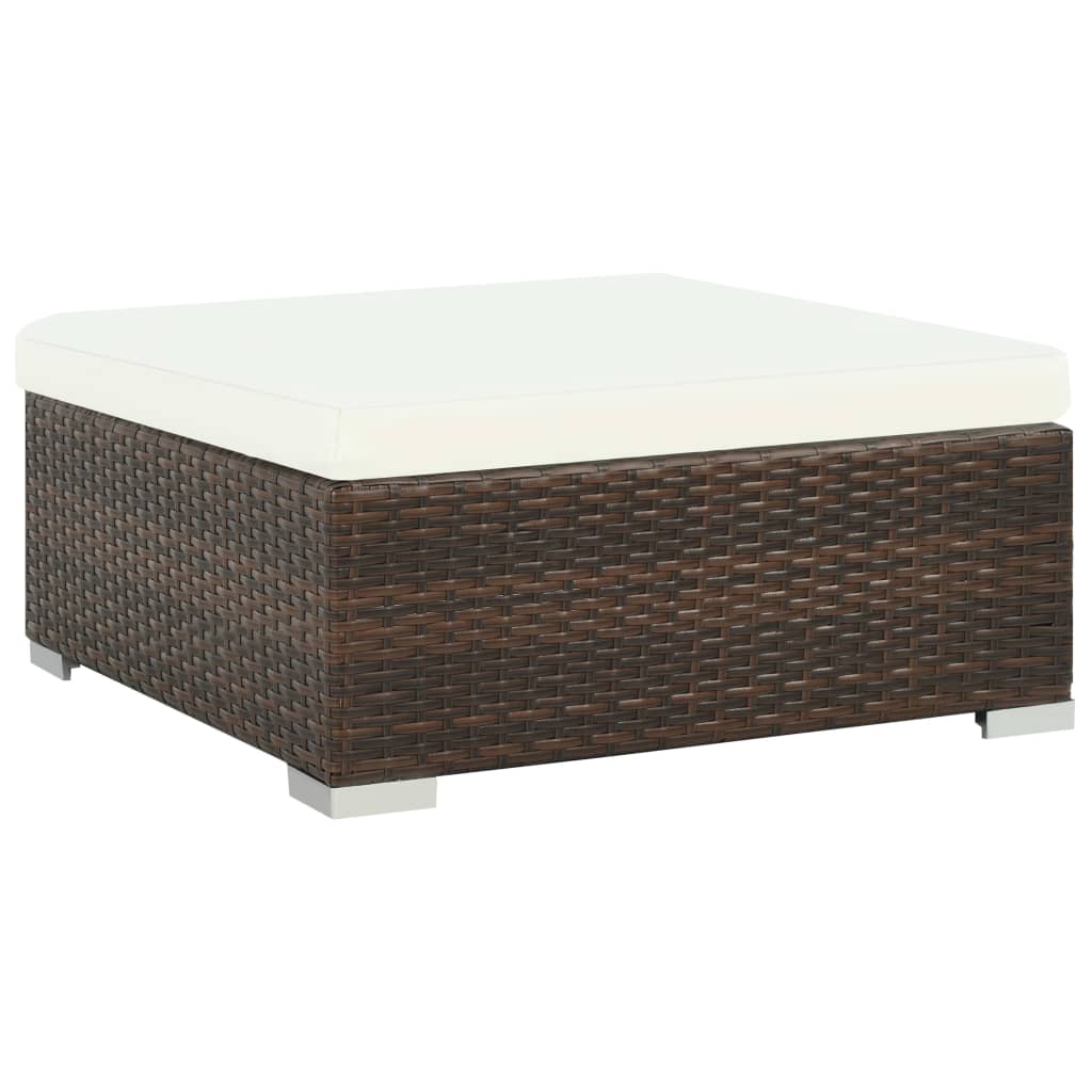 6-delige Loungeset met kussens poly rattan bruin is nu te koop bij PeponiXL, paradijselijk wonen!