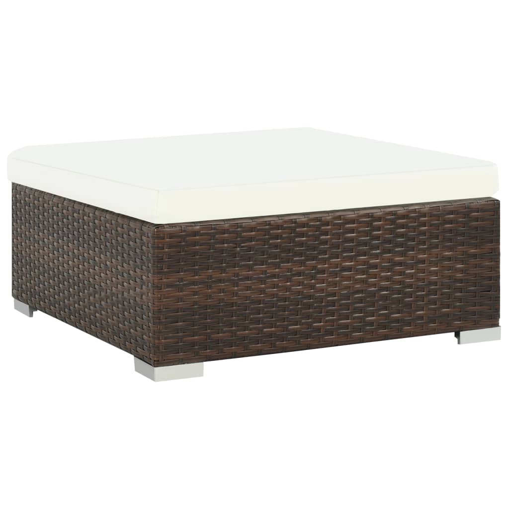 6-delige Loungeset met kussens poly rattan bruin is nu te koop bij PeponiXL, paradijselijk wonen!