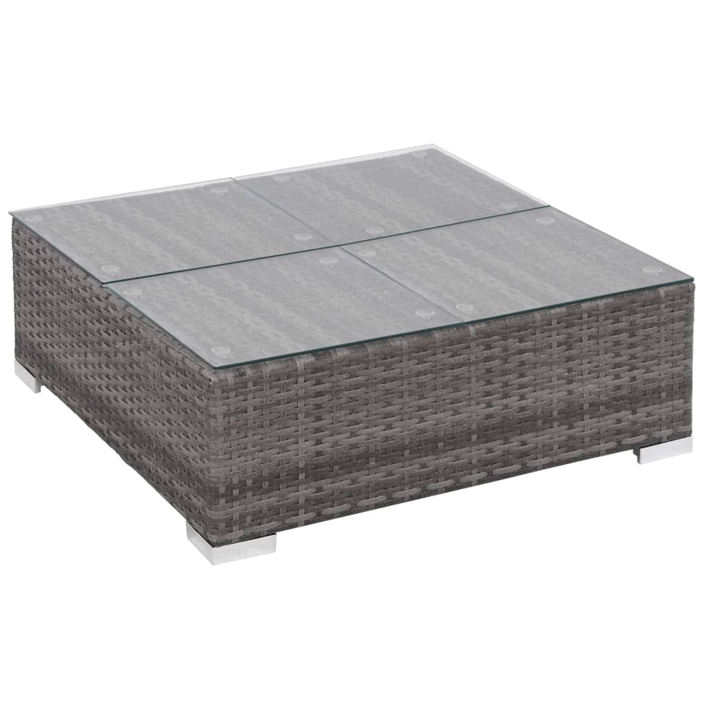 6-delige Loungeset met kussens poly rattan grijs is nu te koop bij PeponiXL, paradijselijk wonen!