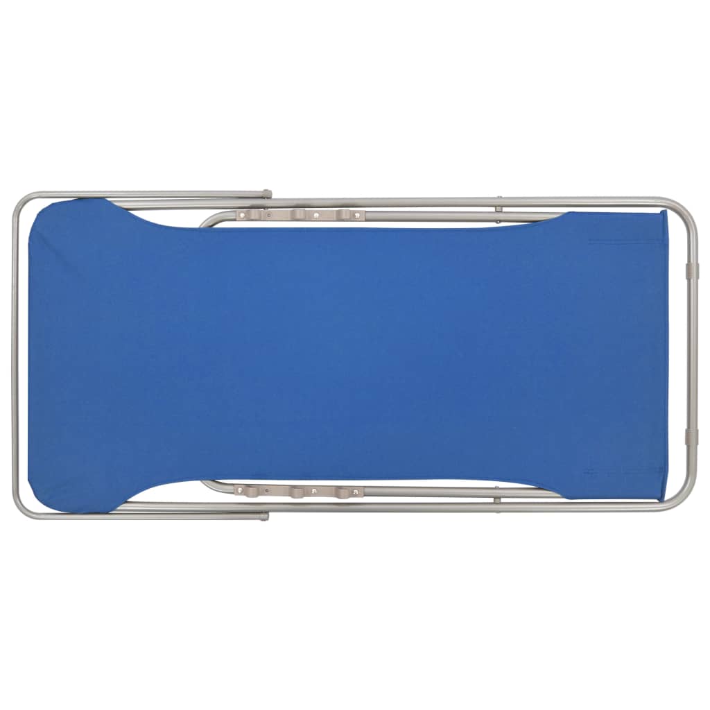 Strandstoelen inklapbaar 2 st staal en oxford stof blauw is nu te koop bij PeponiXL, paradijselijk wonen!
