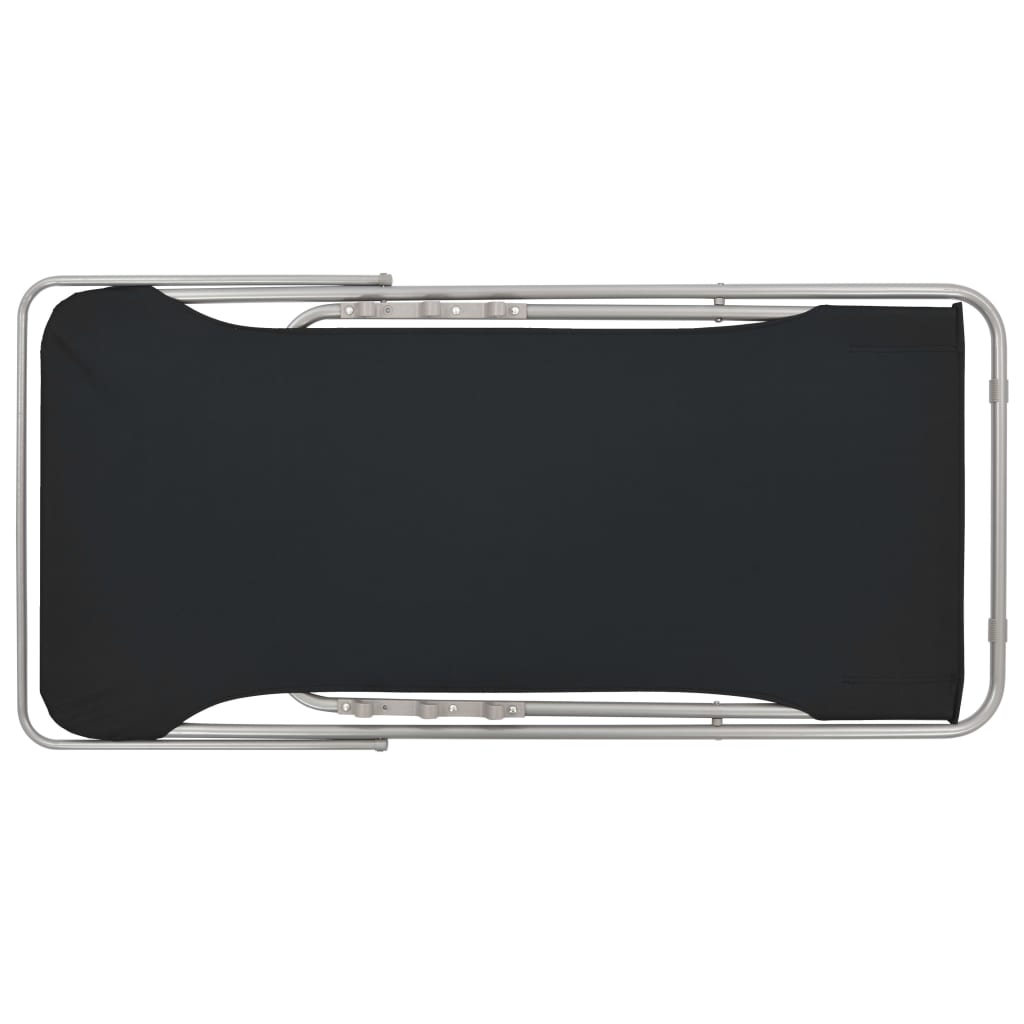 Strandstoelen inklapbaar 2 st staal en oxford stof zwart is nu te koop bij PeponiXL, paradijselijk wonen!