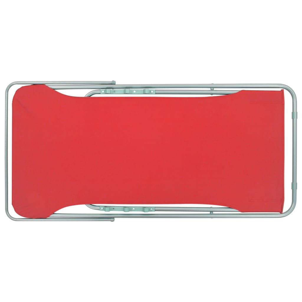 Strandstoelen inklapbaar 2 st staal en oxford stof rood is nu te koop bij PeponiXL, paradijselijk wonen!