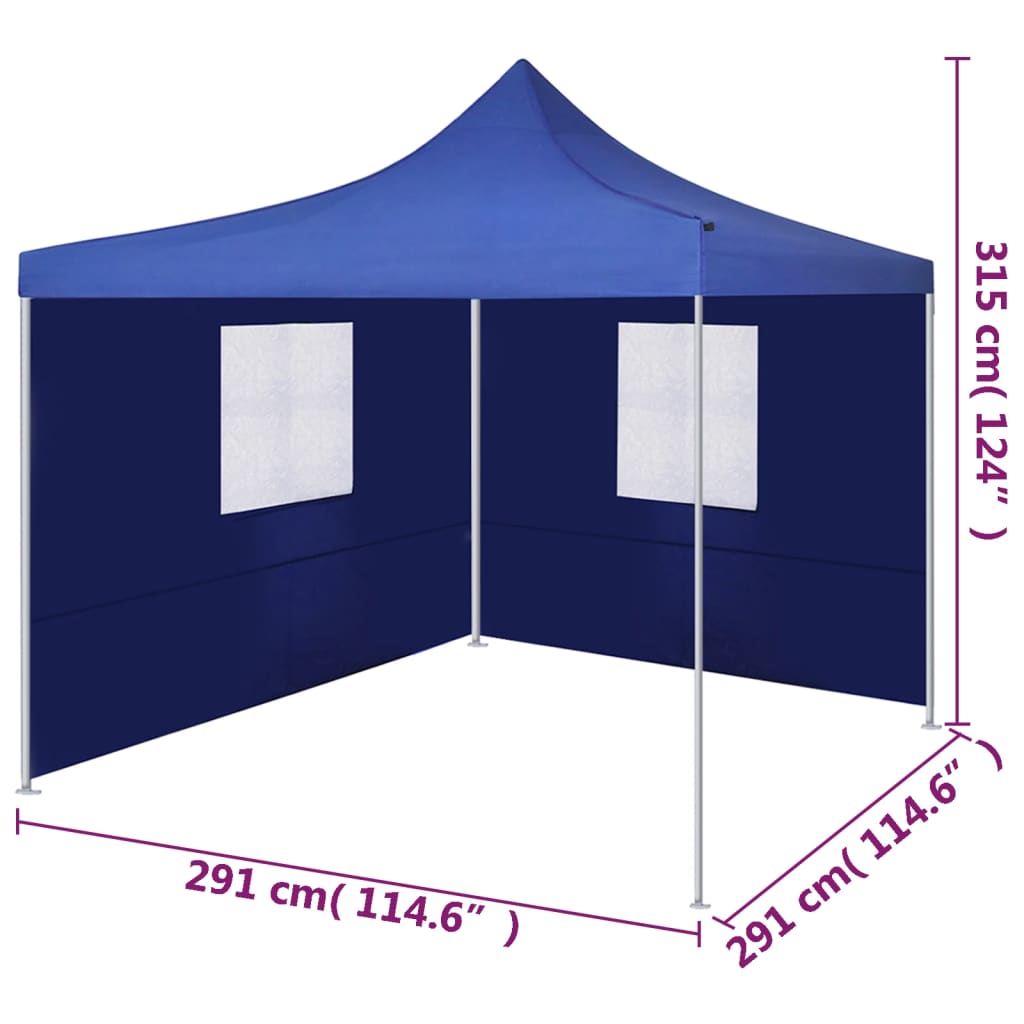Vouwtent met 2 wanden 3x3 m blauw is nu te koop bij PeponiXL, paradijselijk wonen!