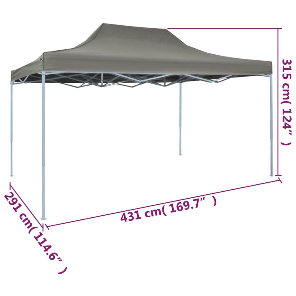 Tent pop-up inklapbaar 3x4,5 m antraciet is nu te koop bij PeponiXL, paradijselijk wonen!