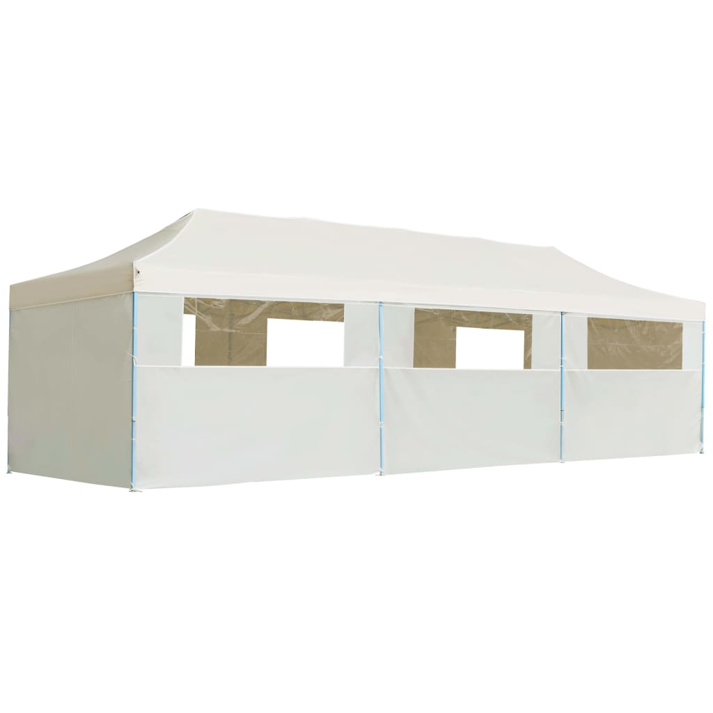 Vouwtent pop-up met 8 zijwanden 870x291x315 cm crème is nu te koop bij PeponiXL, paradijselijk wonen!