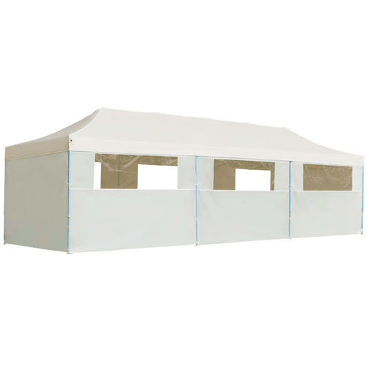 Vouwtent pop-up met 8 zijwanden 870x291x315 cm crème is nu te koop bij PeponiXL, paradijselijk wonen!