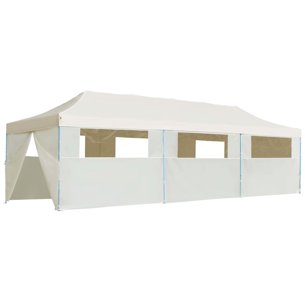 Vouwtent pop-up met 8 zijwanden 870x291x315 cm crème is nu te koop bij PeponiXL, paradijselijk wonen!