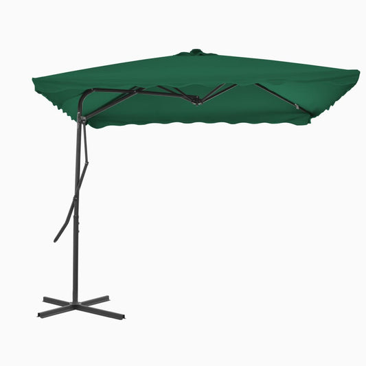 Parasol met stalen paal 250x250 cm groen is nu te koop bij PeponiXL, paradijselijk wonen!