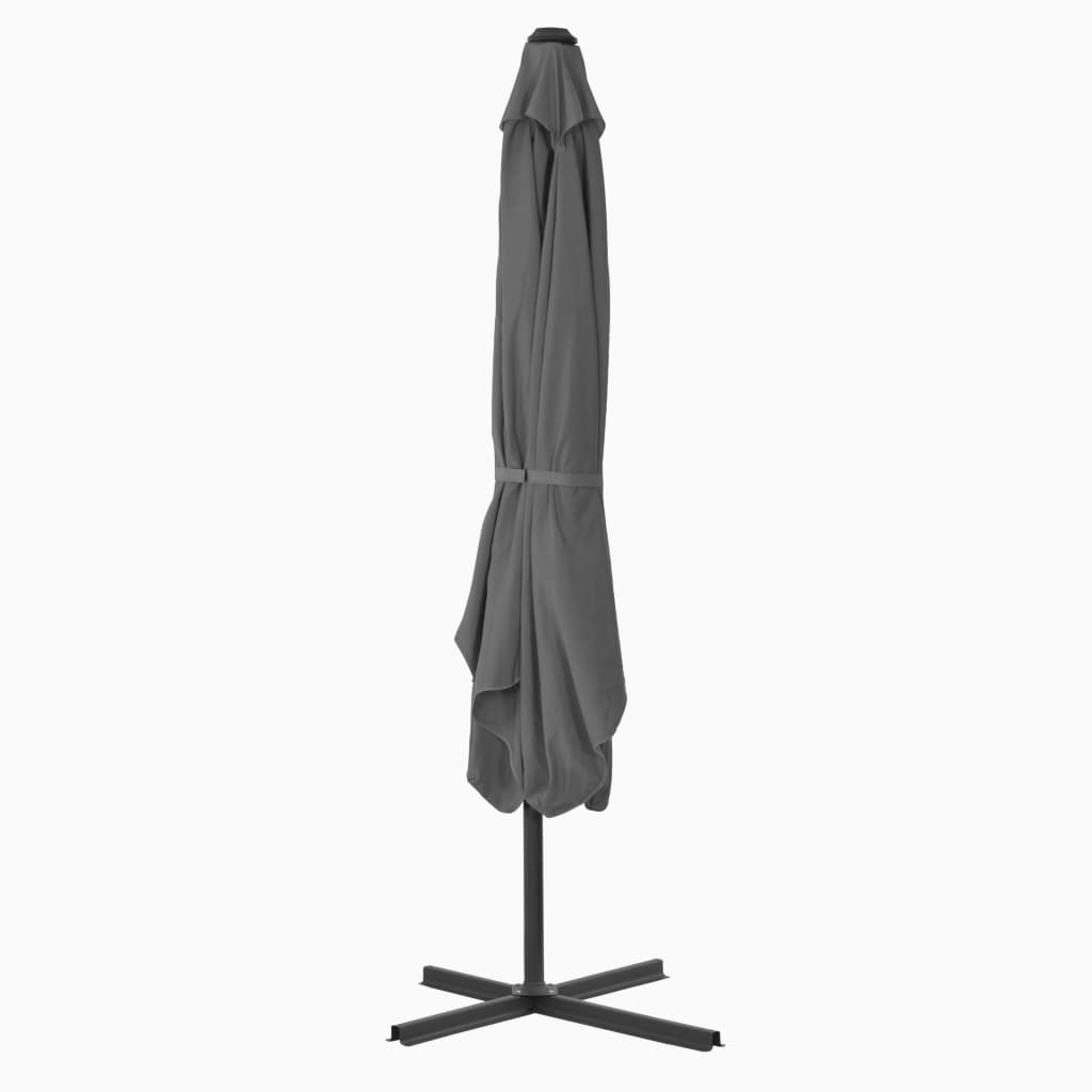 Parasol met stalen paal 250x250 cm antraciet is nu te koop bij PeponiXL, paradijselijk wonen!