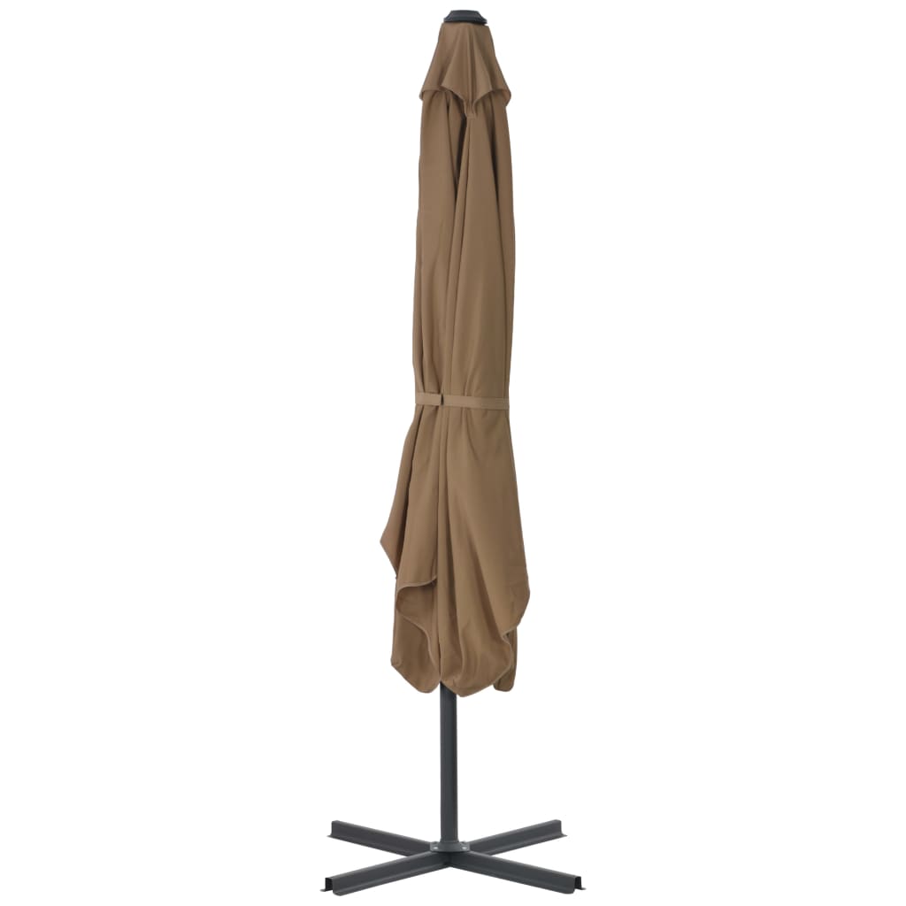 Parasol met stalen paal 250x250 cm taupe is nu te koop bij PeponiXL, paradijselijk wonen!
