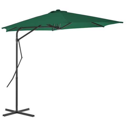 Parasol met stalen paal 300 cm groen is nu te koop bij PeponiXL, paradijselijk wonen!