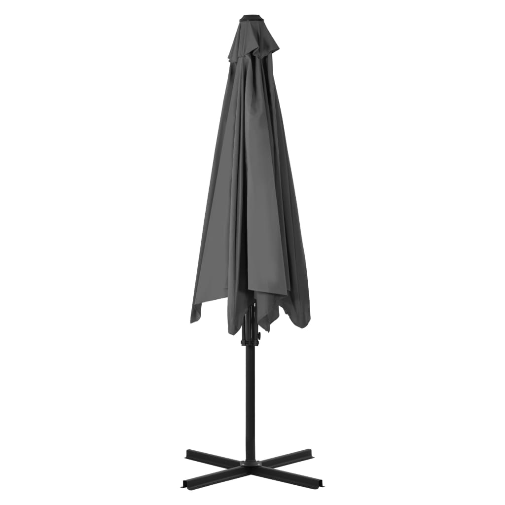 Parasol met stalen paal 300 cm antraciet is nu te koop bij PeponiXL, paradijselijk wonen!