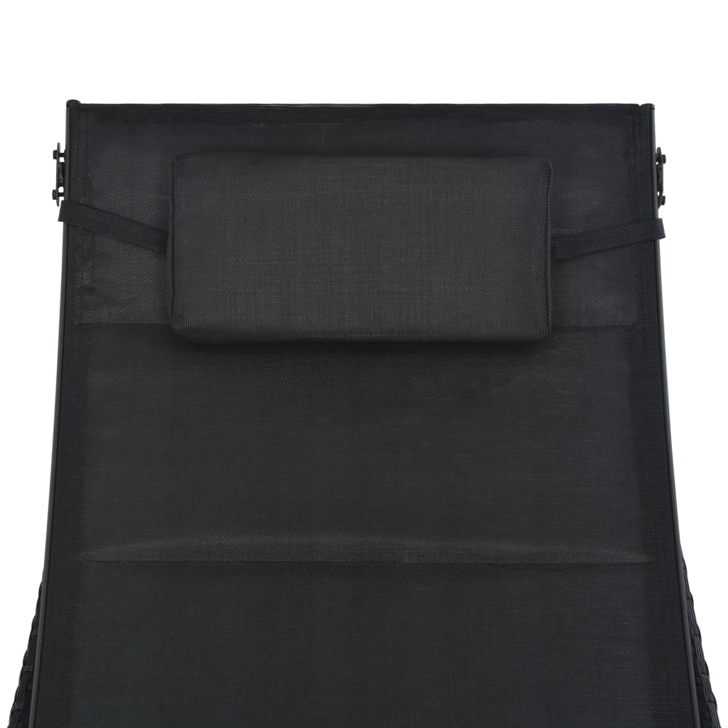 Ligbed poly rattan en textileen zwart is nu te koop bij PeponiXL, paradijselijk wonen!