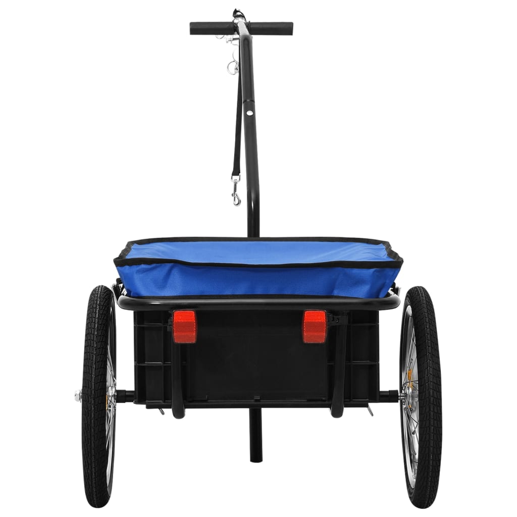 Fietstrailer/trekwagen 155x60x83 cm staal blauw is nu te koop bij PeponiXL, paradijselijk wonen!