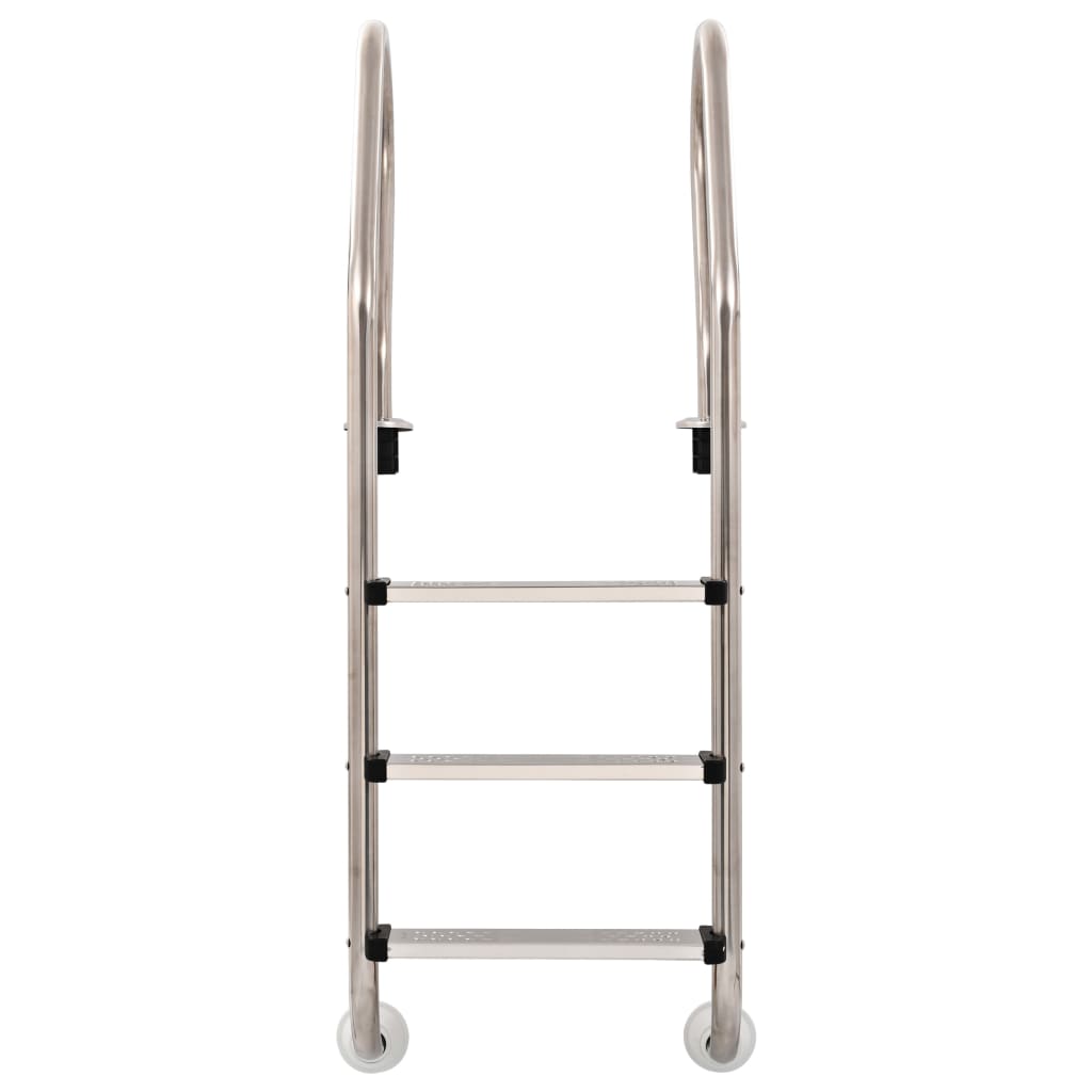 Zwembadladder met 3 sporten 120 cm roestvrij staal 304 is nu te koop bij PeponiXL, paradijselijk wonen!