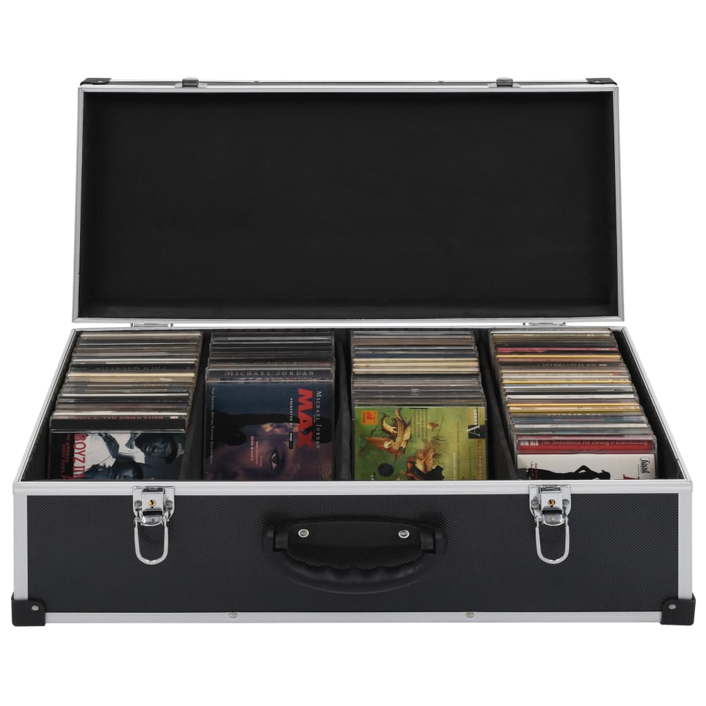 Cd-koffer voor 80 cd's aluminium ABS zwart is nu te koop bij PeponiXL, paradijselijk wonen!