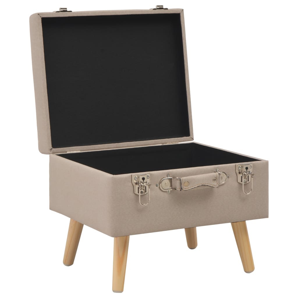Opbergkrukken 3 st stof beige is nu te koop bij PeponiXL, paradijselijk wonen!