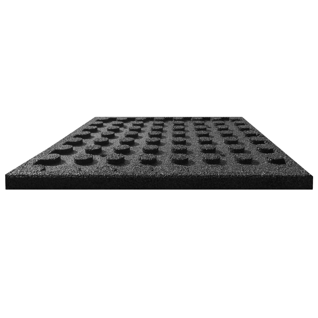 Valtegel 6 st 50x50x3 cm rubber zwart is nu te koop bij PeponiXL, paradijselijk wonen!