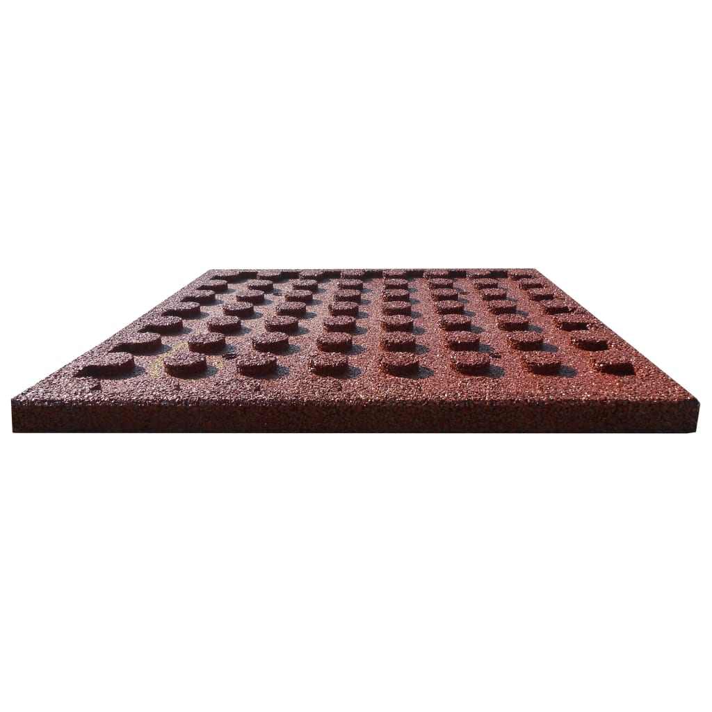 Valtegel 6 st 50x50x3 cm rubber rood is nu te koop bij PeponiXL, paradijselijk wonen!