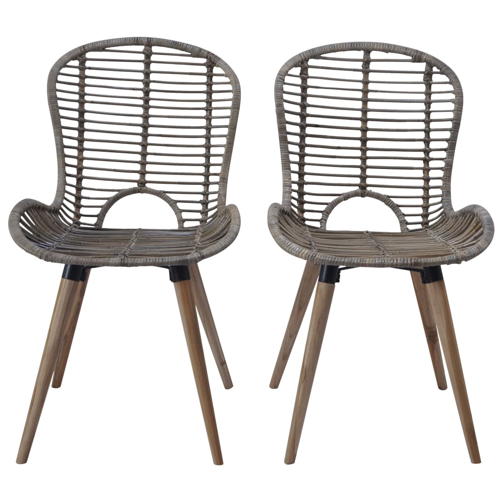 Eetkamerstoelen 6 st natuurlijk rattan bruin is nu te koop bij PeponiXL, paradijselijk wonen!