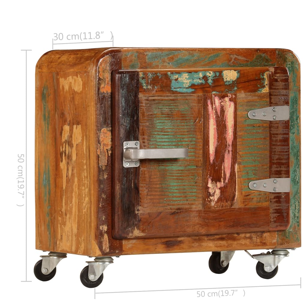 Nachtkastje 50x30x50 cm massief gerecycled hout is nu te koop bij PeponiXL, paradijselijk wonen!