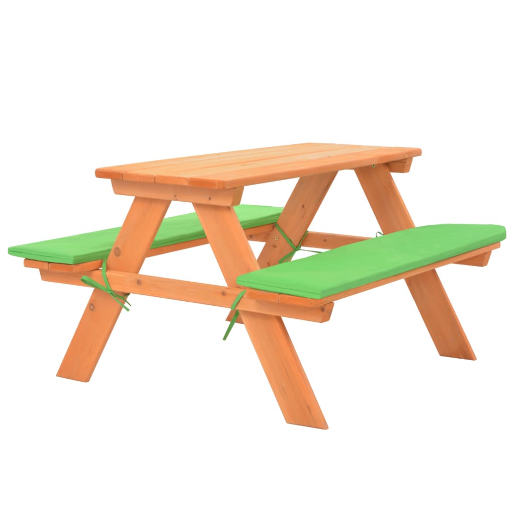 Kinderpicknicktafel met banken 89x79x50 cm massief vurenhout is nu te koop bij PeponiXL, paradijselijk wonen!