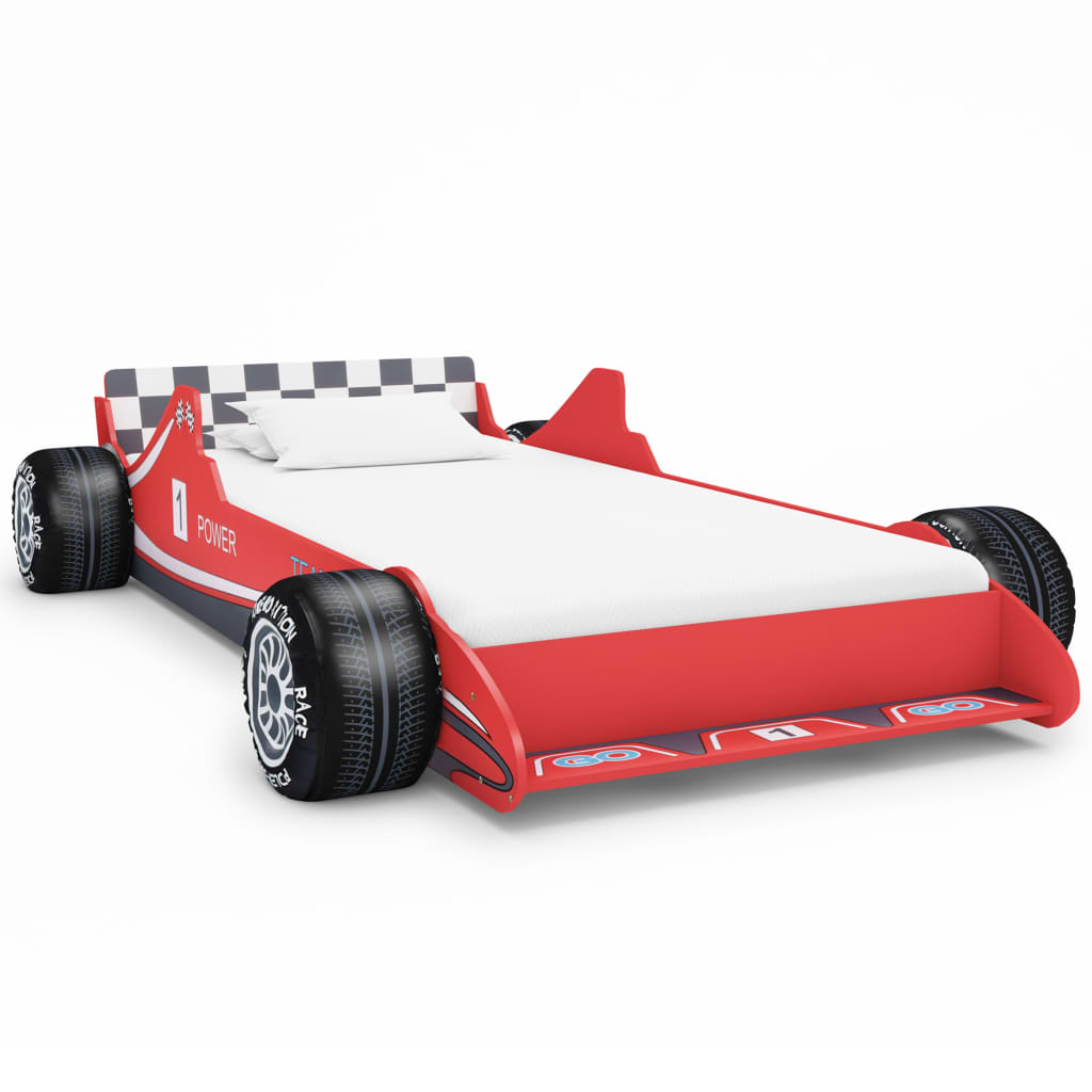 Kinderbed raceauto rood 90x200 cm is nu te koop bij PeponiXL, paradijselijk wonen!
