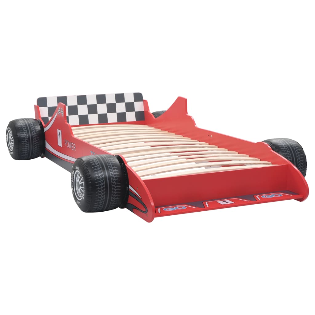 Kinderbed raceauto rood 90x200 cm is nu te koop bij PeponiXL, paradijselijk wonen!