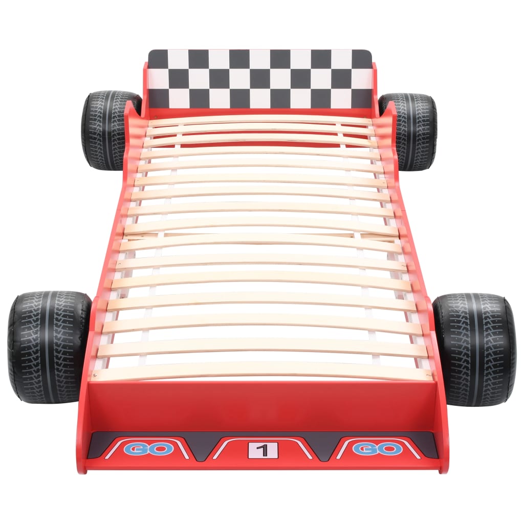 Kinderbed raceauto rood 90x200 cm is nu te koop bij PeponiXL, paradijselijk wonen!