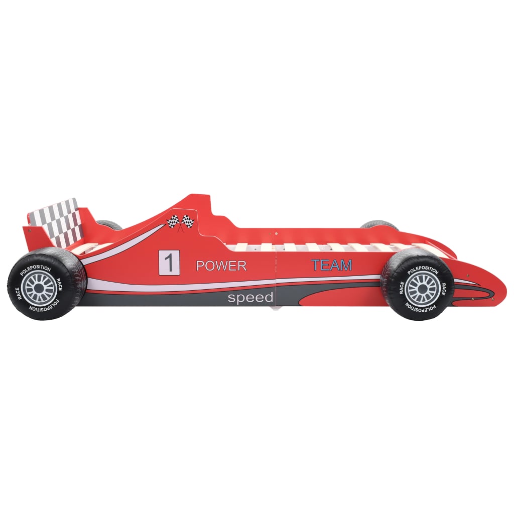 Kinderbed raceauto rood 90x200 cm is nu te koop bij PeponiXL, paradijselijk wonen!