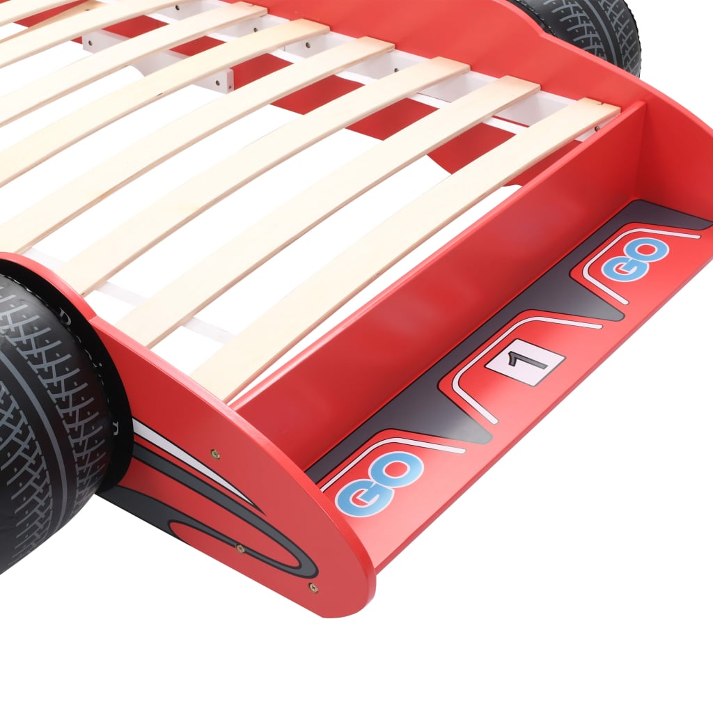 Kinderbed raceauto rood 90x200 cm is nu te koop bij PeponiXL, paradijselijk wonen!