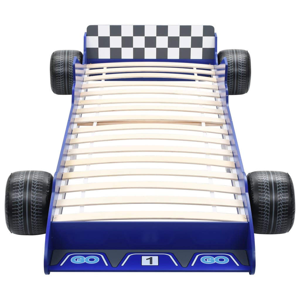 Kinderbed raceauto blauw 90x200 cm is nu te koop bij PeponiXL, paradijselijk wonen!