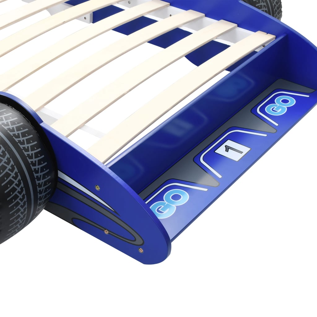Kinderbed raceauto blauw 90x200 cm is nu te koop bij PeponiXL, paradijselijk wonen!