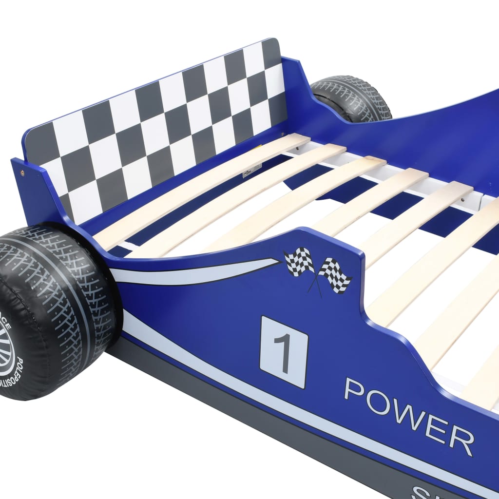 Kinderbed raceauto blauw 90x200 cm is nu te koop bij PeponiXL, paradijselijk wonen!