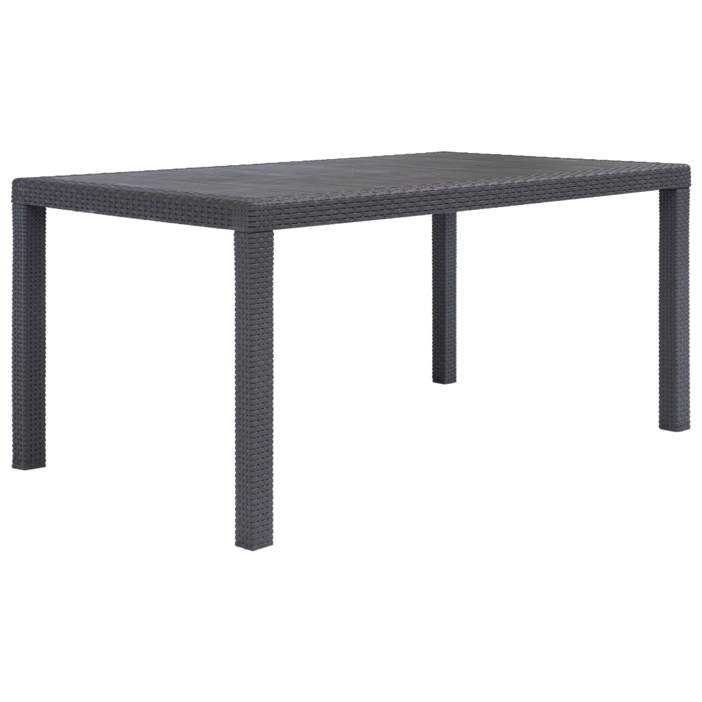Tuintafel 150x90x72 cm rattan-look kunststof bruin is nu te koop bij PeponiXL, paradijselijk wonen!