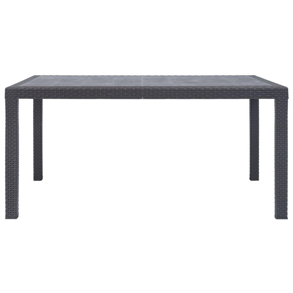 Tuintafel 150x90x72 cm rattan-look kunststof bruin is nu te koop bij PeponiXL, paradijselijk wonen!