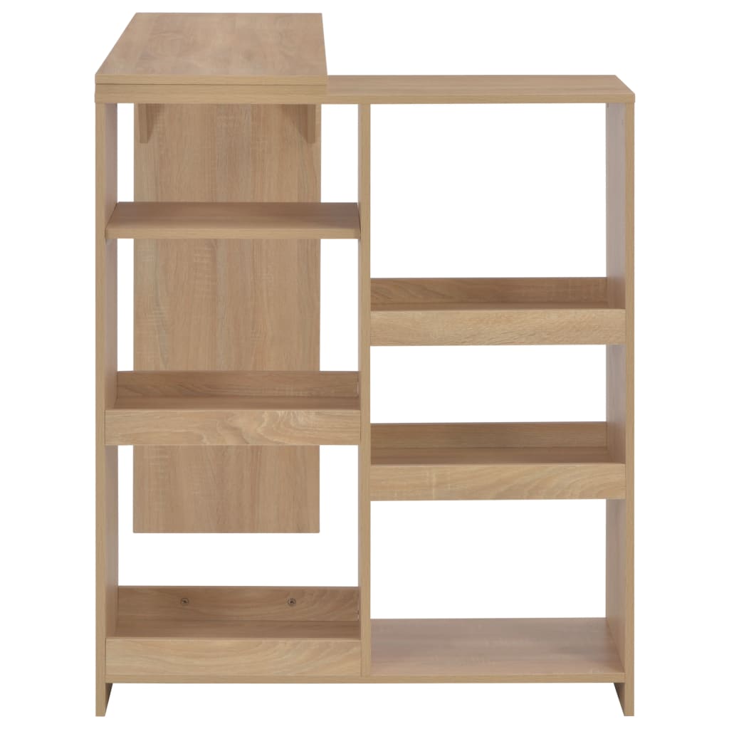 Bartafel met verplaatsbaar schap 138x39x110 cm eikenkleurig is nu te koop bij PeponiXL, paradijselijk wonen!