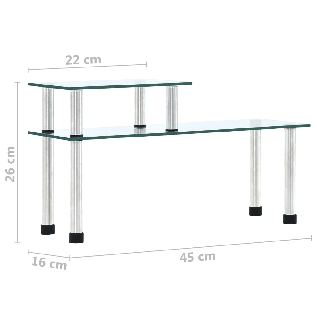 Keukenschap 45x16x26 cm gehard glas transparent is nu te koop bij PeponiXL, paradijselijk wonen!
